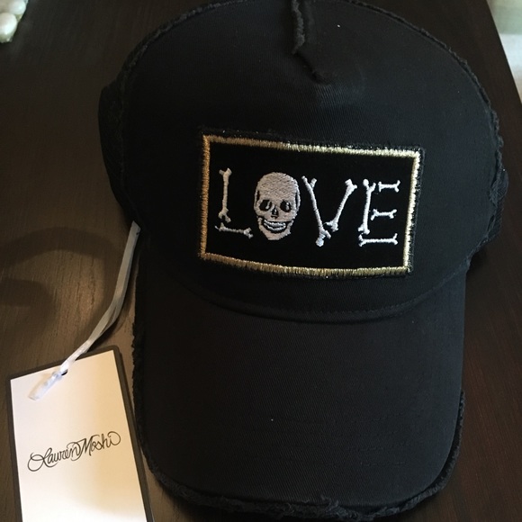 Lauren Moshi Accessories - Lauren Moshi Love Skeleton Bones Trucker Hat